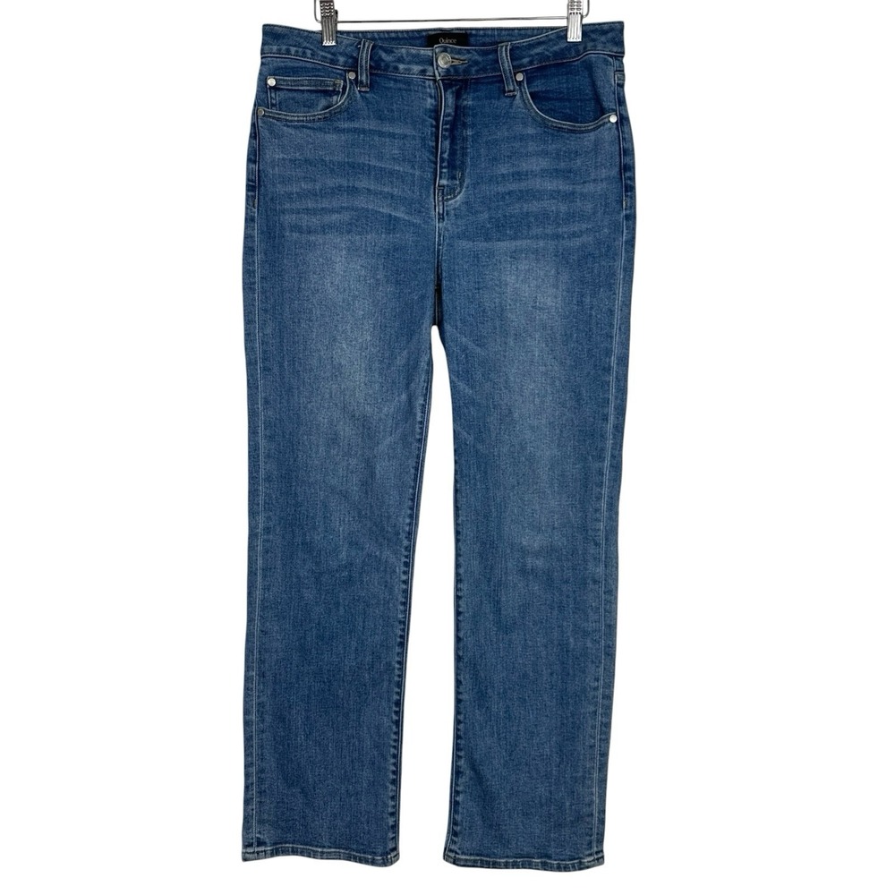Quince Stretch High Rise Straight Jeans Women's 30 Medium Wash Organic Cotton